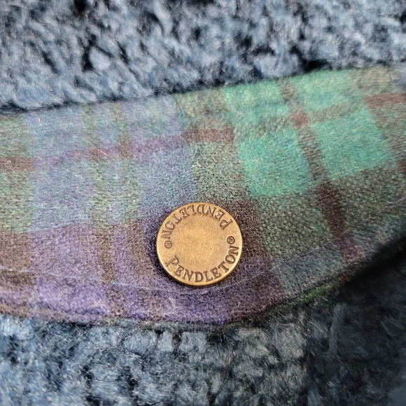 Pendleton Sherpa Full Zip Jacket Women Small Pockets Barn Coat Chore Cottagecore - Picture 4 of 16